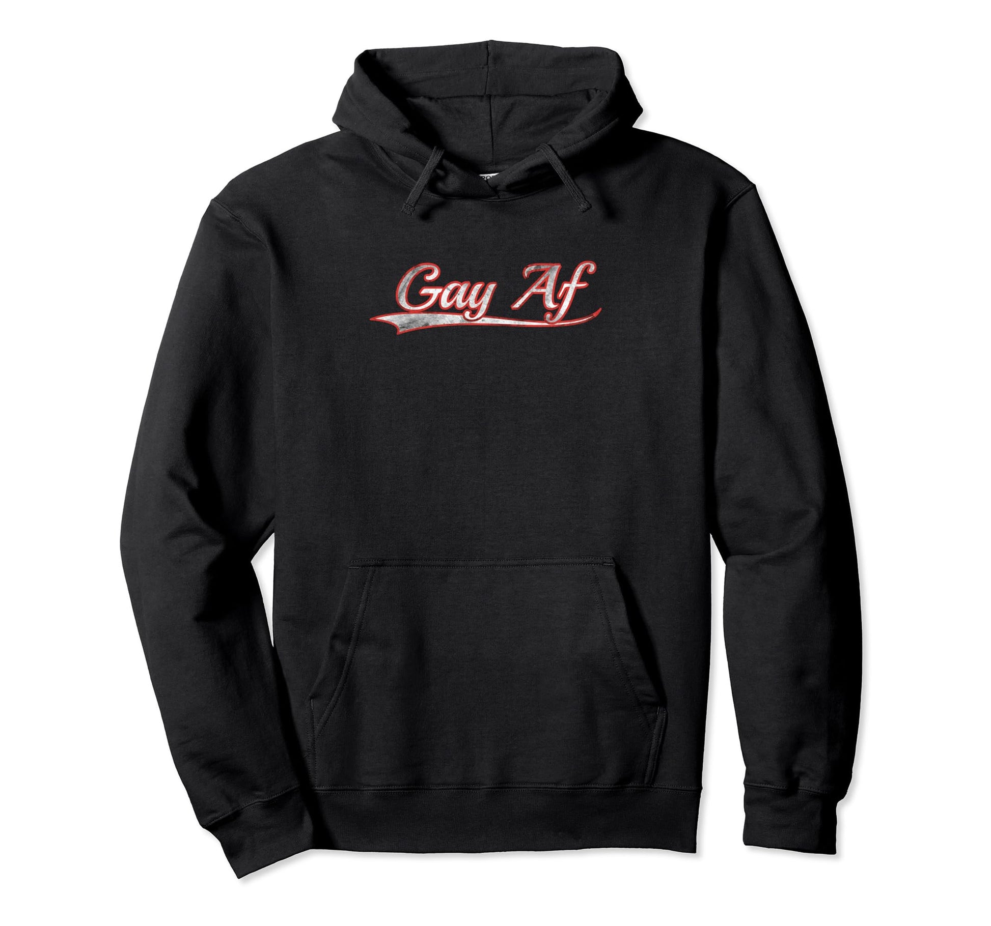 Gay Af Varsity Distressed Throwback Hoodie - Custom Art Print for Adults - T-Shirt, Sweatshirt, Hoodie