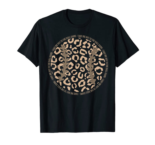 Baseball Leopard Softball Sport Lover T-Shirt - Aesthetic Graphic Unisex - T-Shirt, Sweatshirt, Hoodie