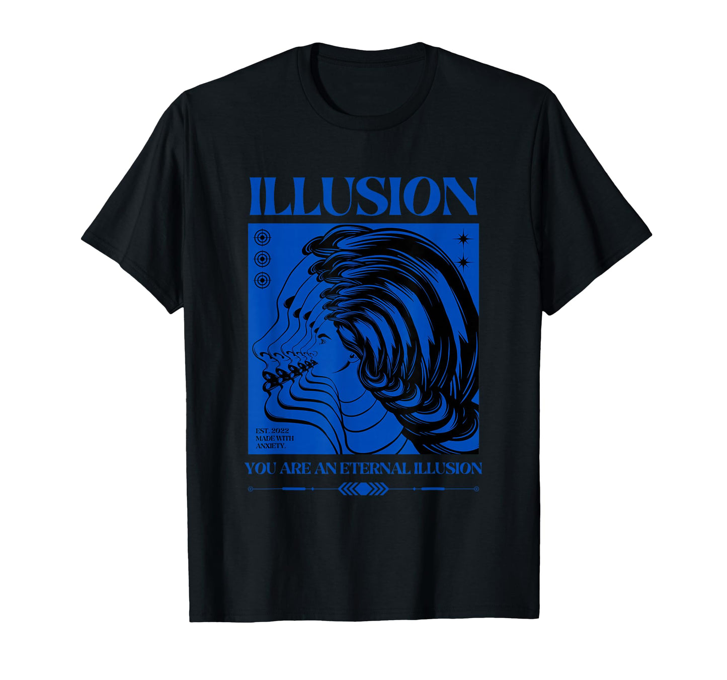 Streetwear Y2K Grunge Aesthetic Blue T-Shirt - Streetwear Style for Adults - T-Shirt, Sweatshirt, Hoodie