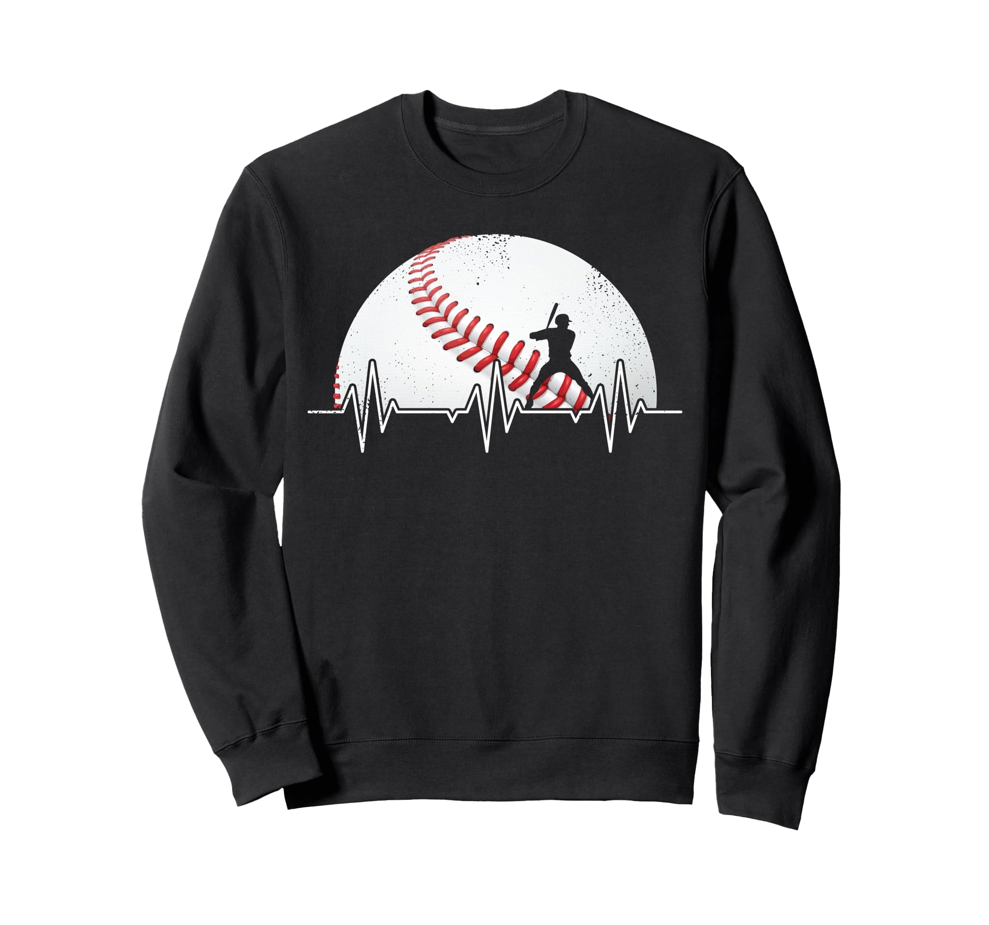 Baseball Heartbeat Baseball Player Sweatshirt - Streetwear Style for Adults - T-Shirt, Sweatshirt, Hoodie