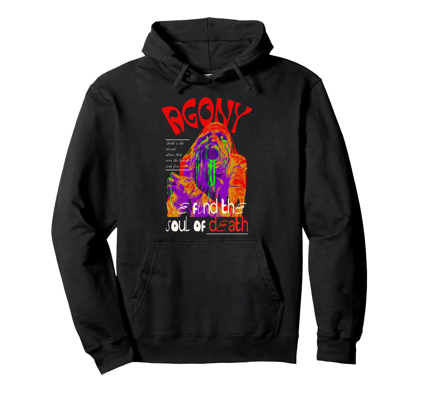 Y2K Agony Bold Urban Graffiti Aesthetic Hoodie - Graphic Print for Adults - T-Shirt, Sweatshirt, Hoodie
