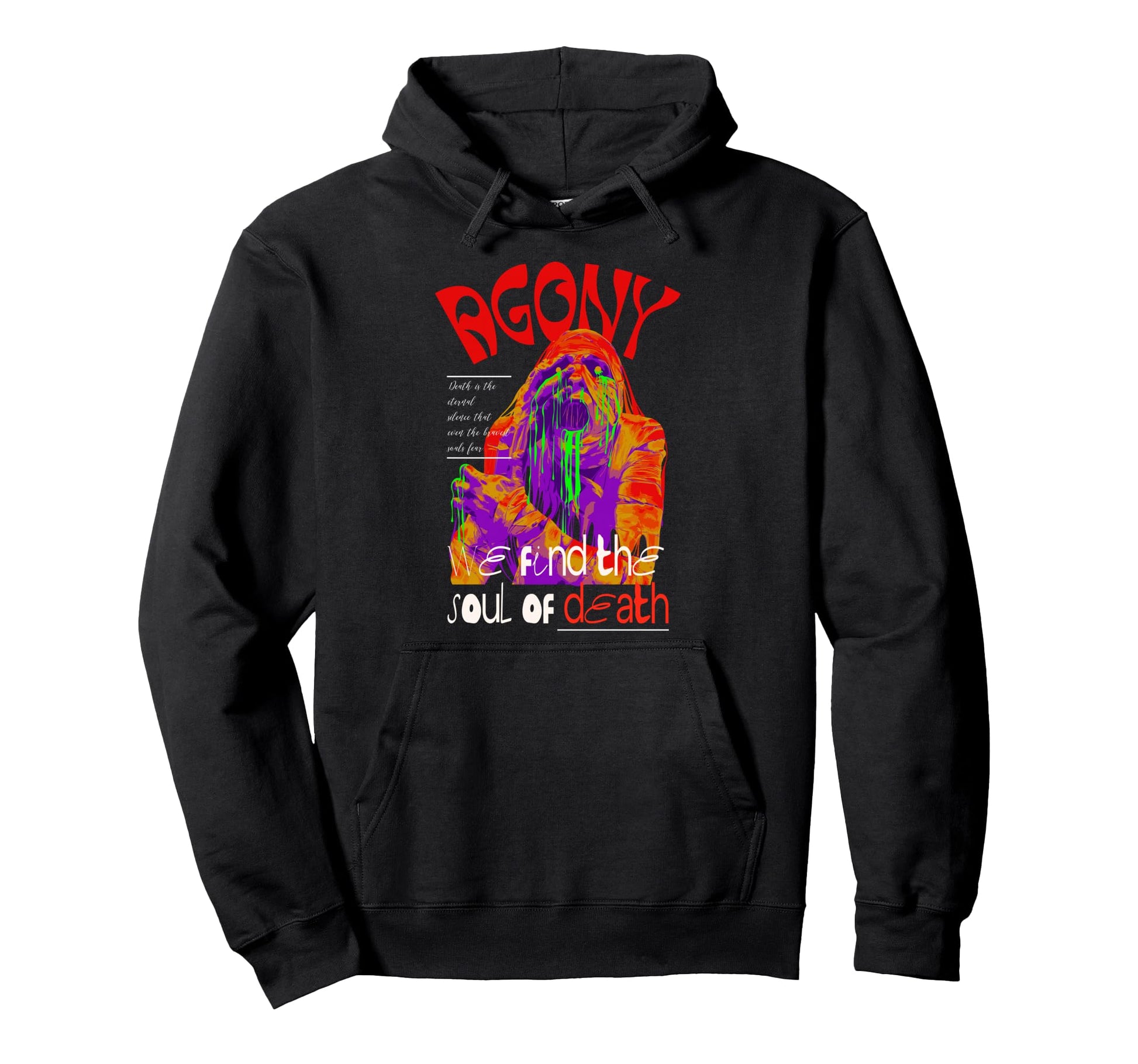 Y2K Agony Bold Urban Graffiti Aesthetic Hoodie - Graphic Print for Adults - T-Shirt, Sweatshirt, Hoodie