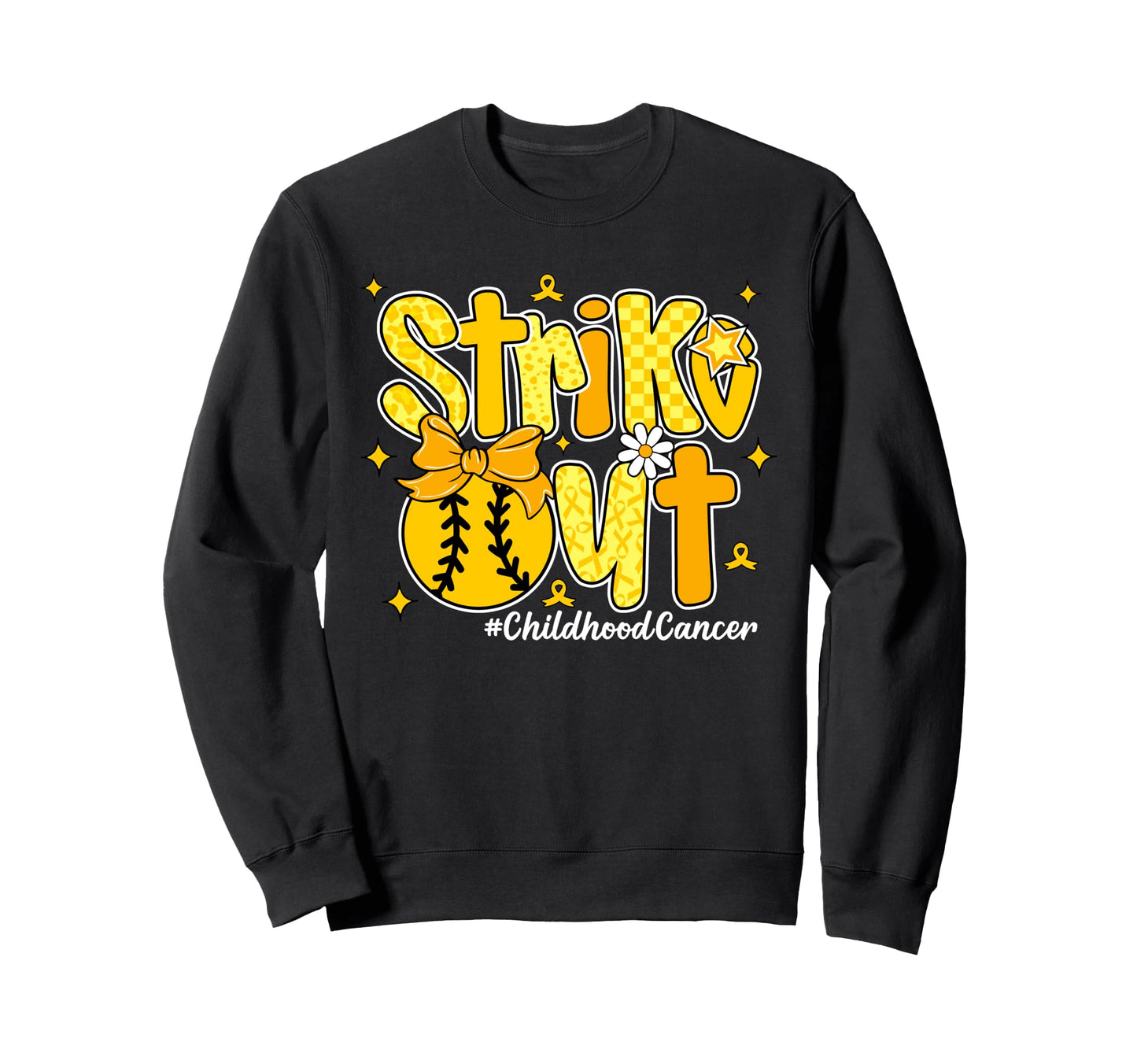 Coquette Bow Baseball Strike Out Sweatshirt - Novelty Apparel Men Women - T-Shirt, Sweatshirt, Hoodie