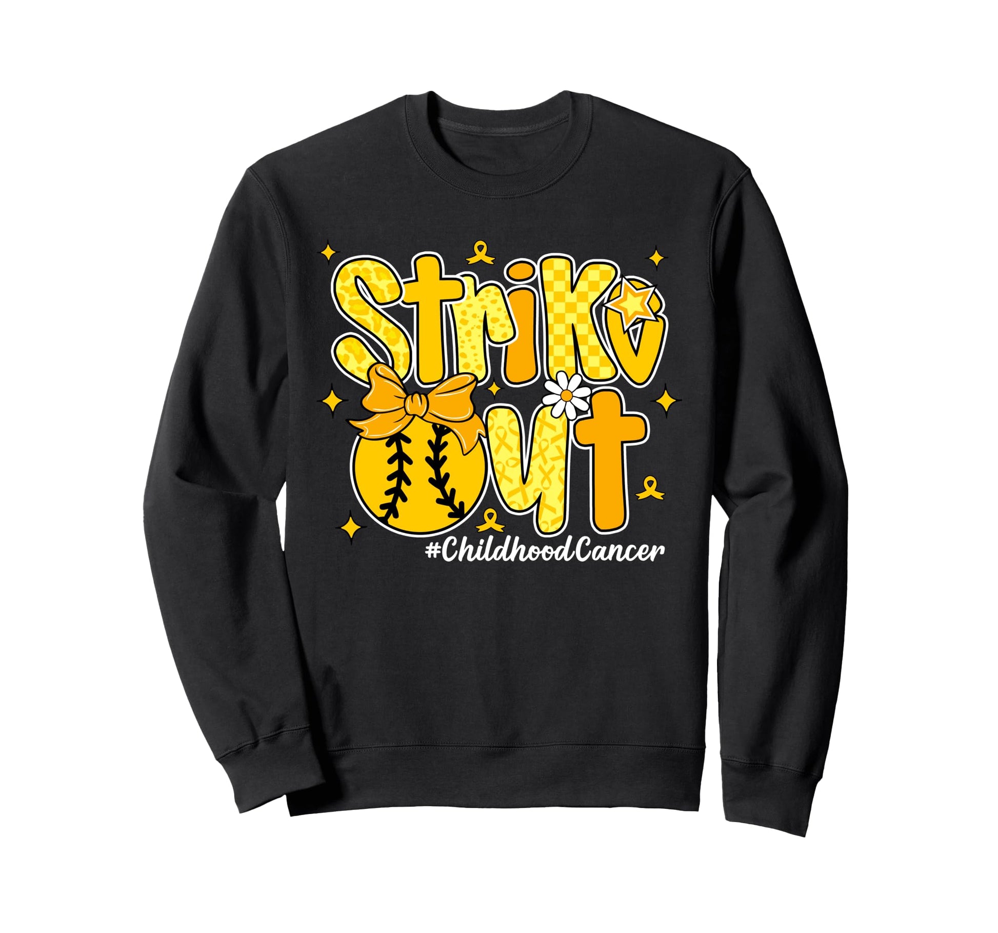 Coquette Bow Baseball Strike Out Sweatshirt - Novelty Apparel Men Women - T-Shirt, Sweatshirt, Hoodie