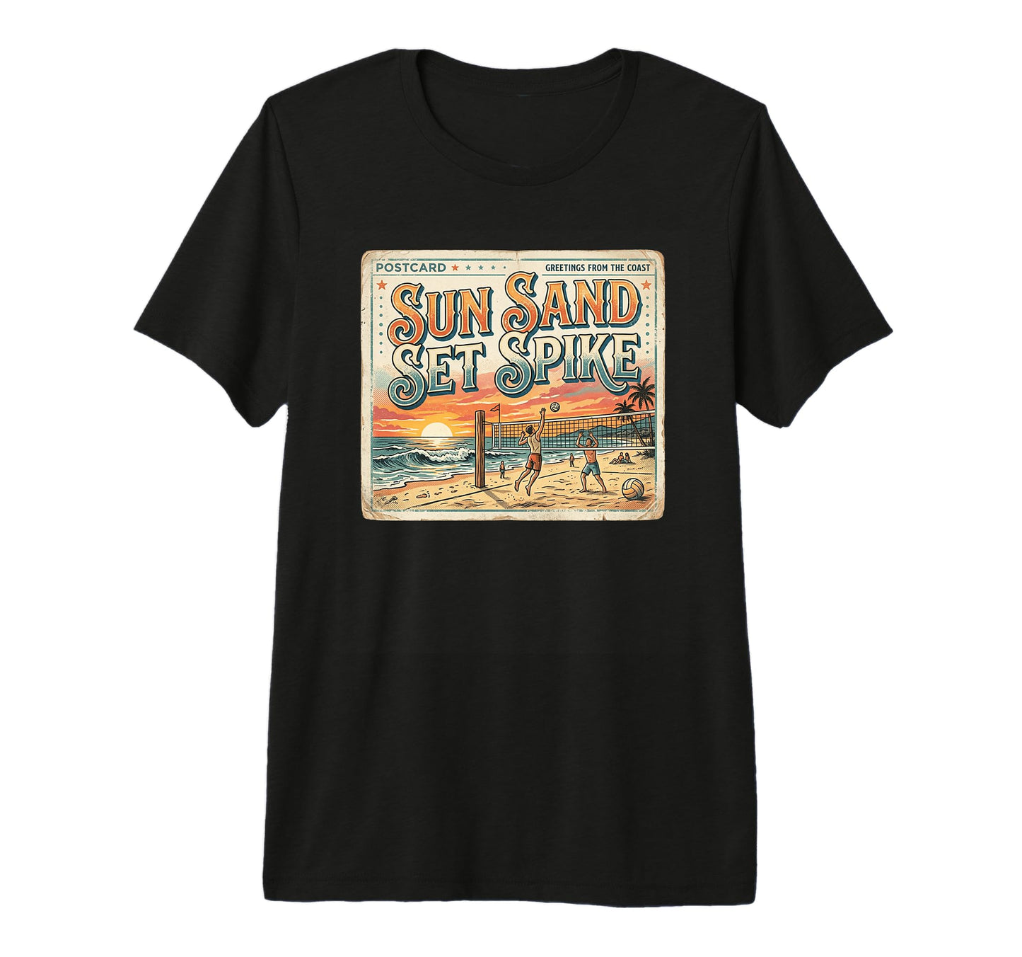 Sun Sand Set Spike Beach Volleyball Player T-Shirt - Trendy Graphic Unisex - T-Shirt, Sweatshirt, Hoodie