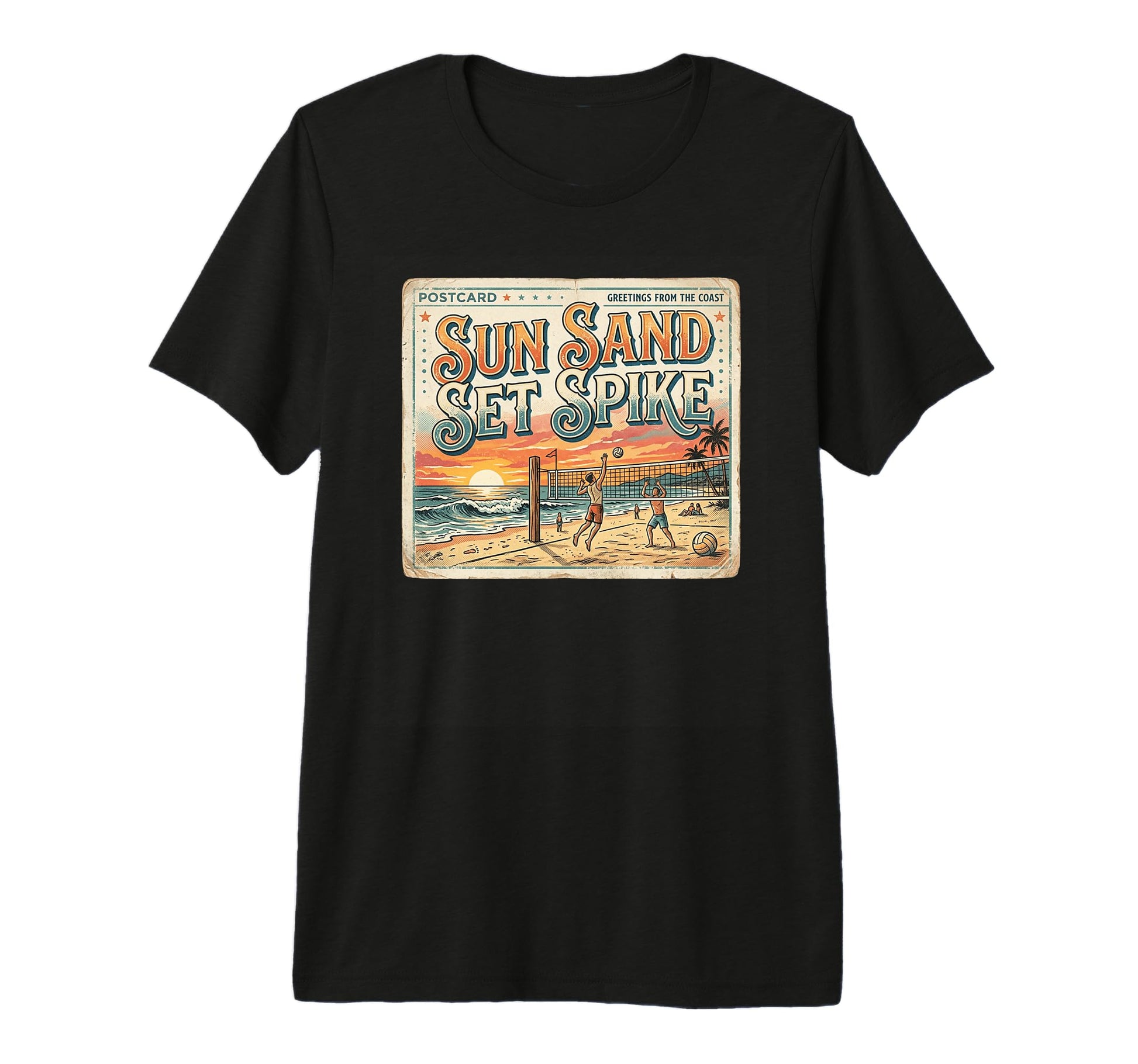Sun Sand Set Spike Beach Volleyball Player T-Shirt - Trendy Graphic Unisex - T-Shirt, Sweatshirt, Hoodie