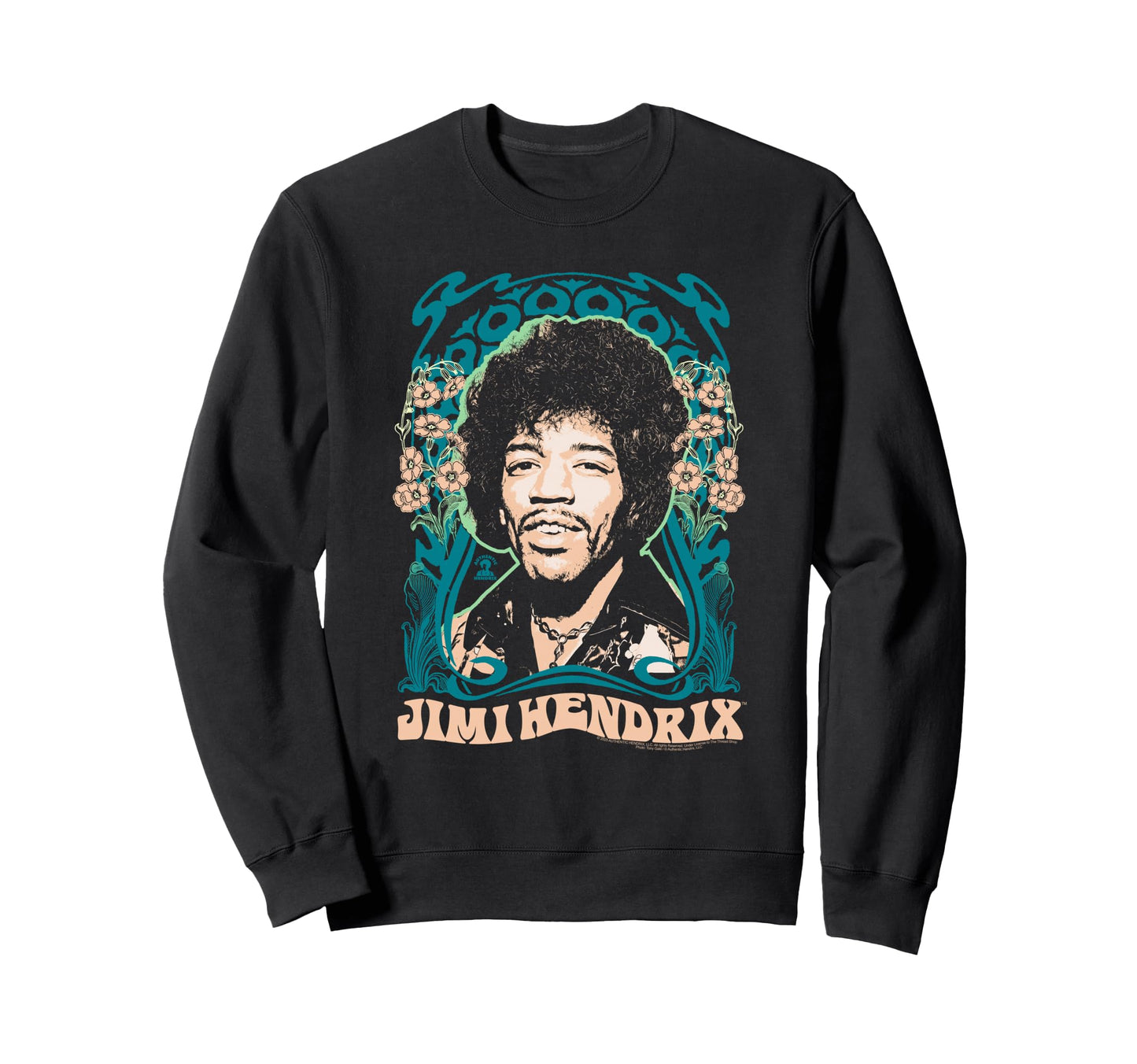 Jimi Hendrix Psychedelic Sweatshirt - Casual Everyday Wear for Adults - T-Shirt, Sweatshirt, Hoodie