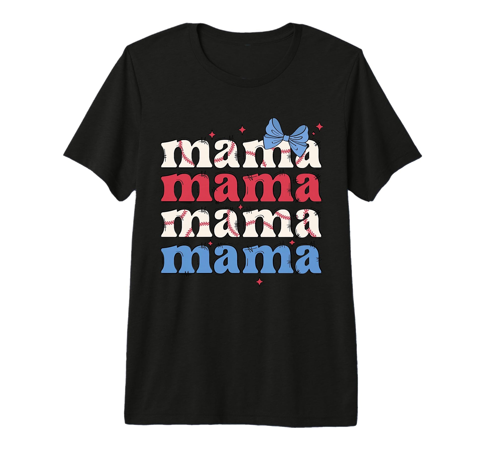 Coquette American Baseball Fan Mom Mama T-Shirt - Aesthetic Graphic Unisex - T-Shirt, Sweatshirt, Hoodie