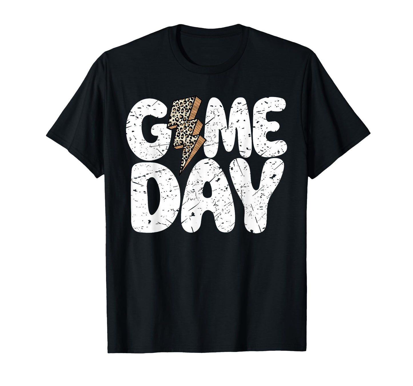 Game Day Leopard Lightning Bolt T-Shirt - Minimalist Print for Adults - T-Shirt, Sweatshirt, Hoodie