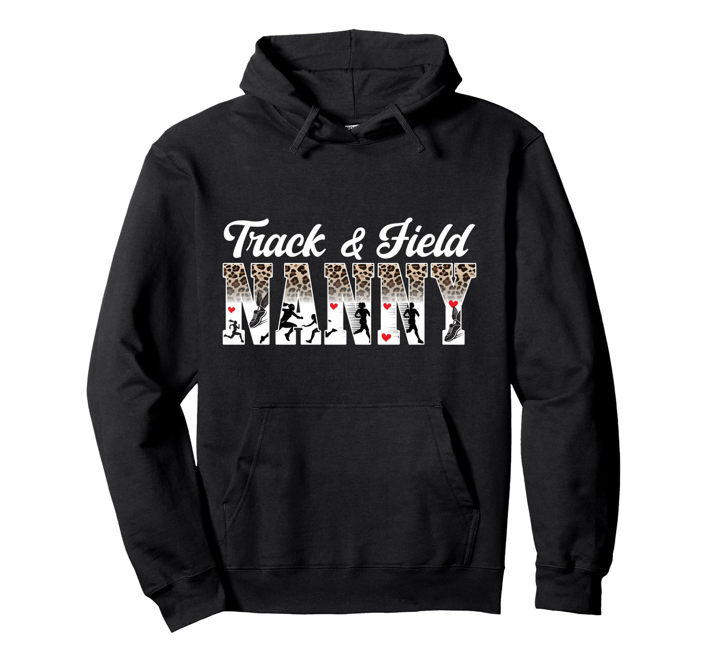 Track And Field Nanny Leopard Track Hoodie - Custom Art Print for Adults - T-Shirt, Sweatshirt, Hoodie