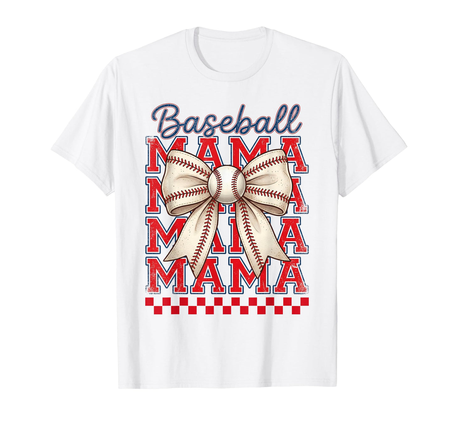 Coquette Baseball Mom Mama Bow Sport T-Shirt - Minimalist Print Unisex - T-Shirt, Sweatshirt, Hoodie
