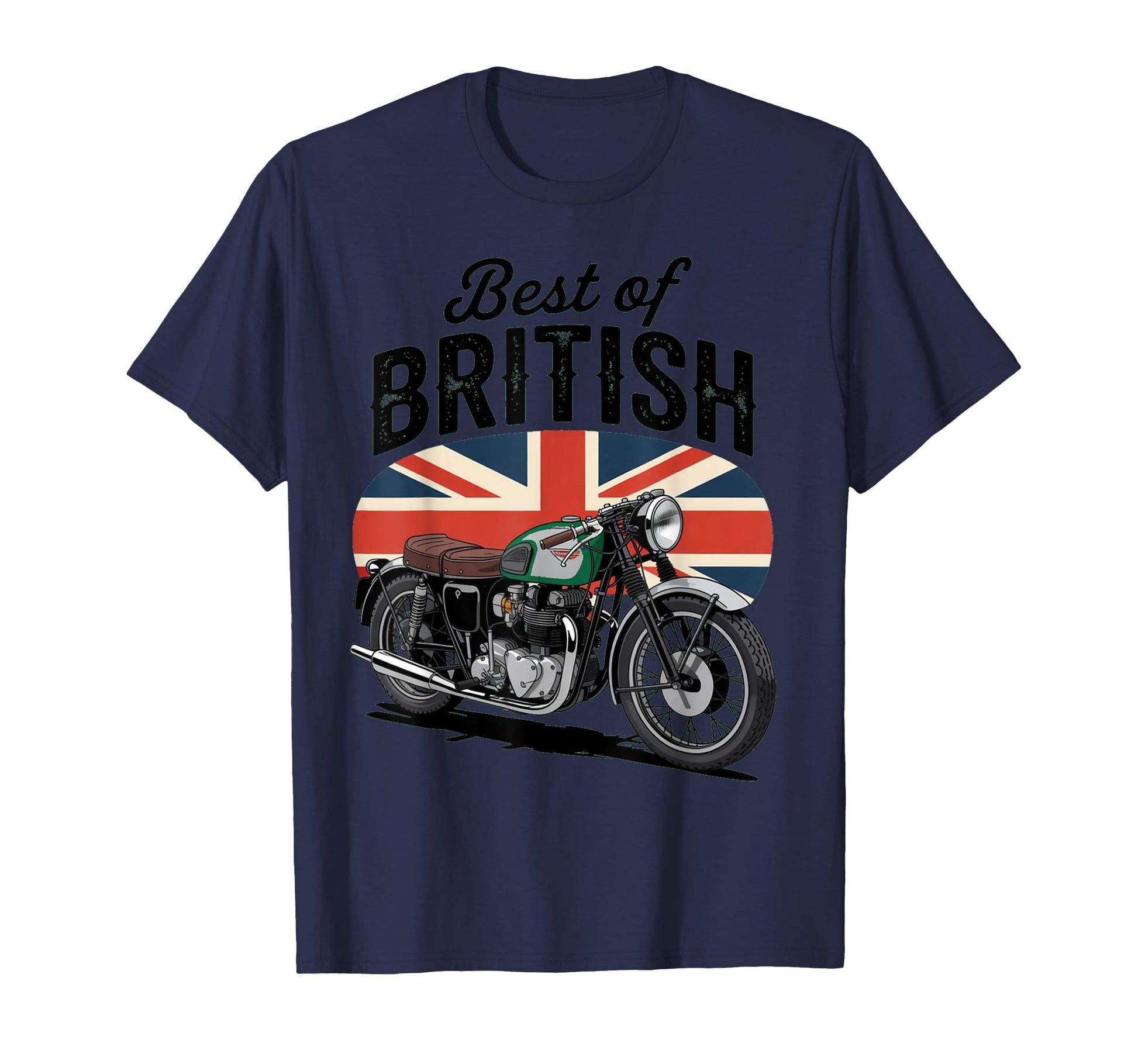 Best British Union Jack Motorcycle T-Shirt - Aesthetic Graphic for Adults - T-Shirt, Sweatshirt, Hoodie