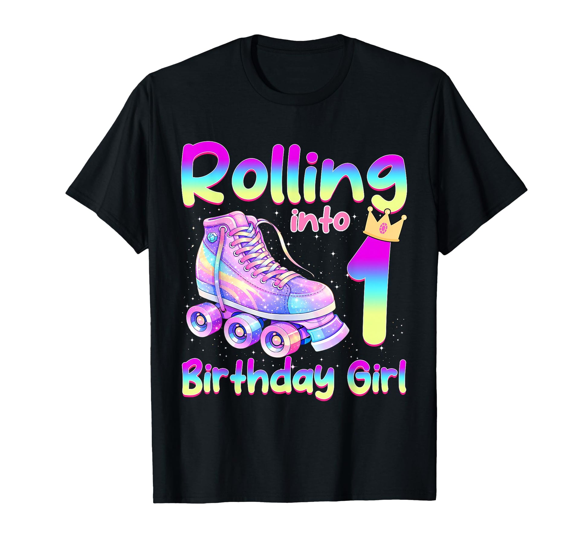 Rolling Into 1 Years Old Roller Skating T-Shirt - Trendy Graphic Men Women - T-Shirt, Sweatshirt, Hoodie