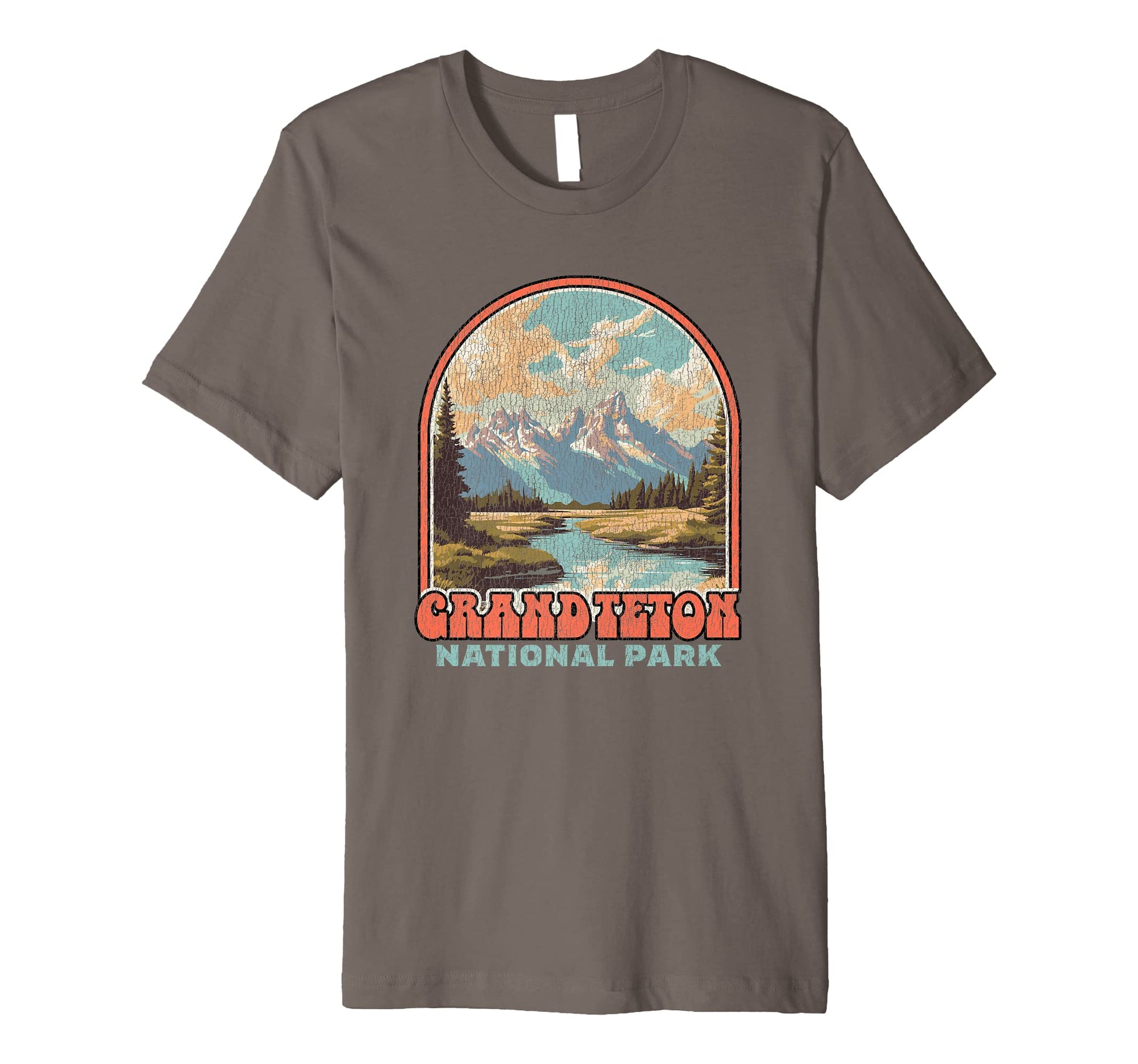 70S Grand Teton National Park T-Shirt - Casual Everyday Wear Unisex - T-Shirt, Sweatshirt, Hoodie