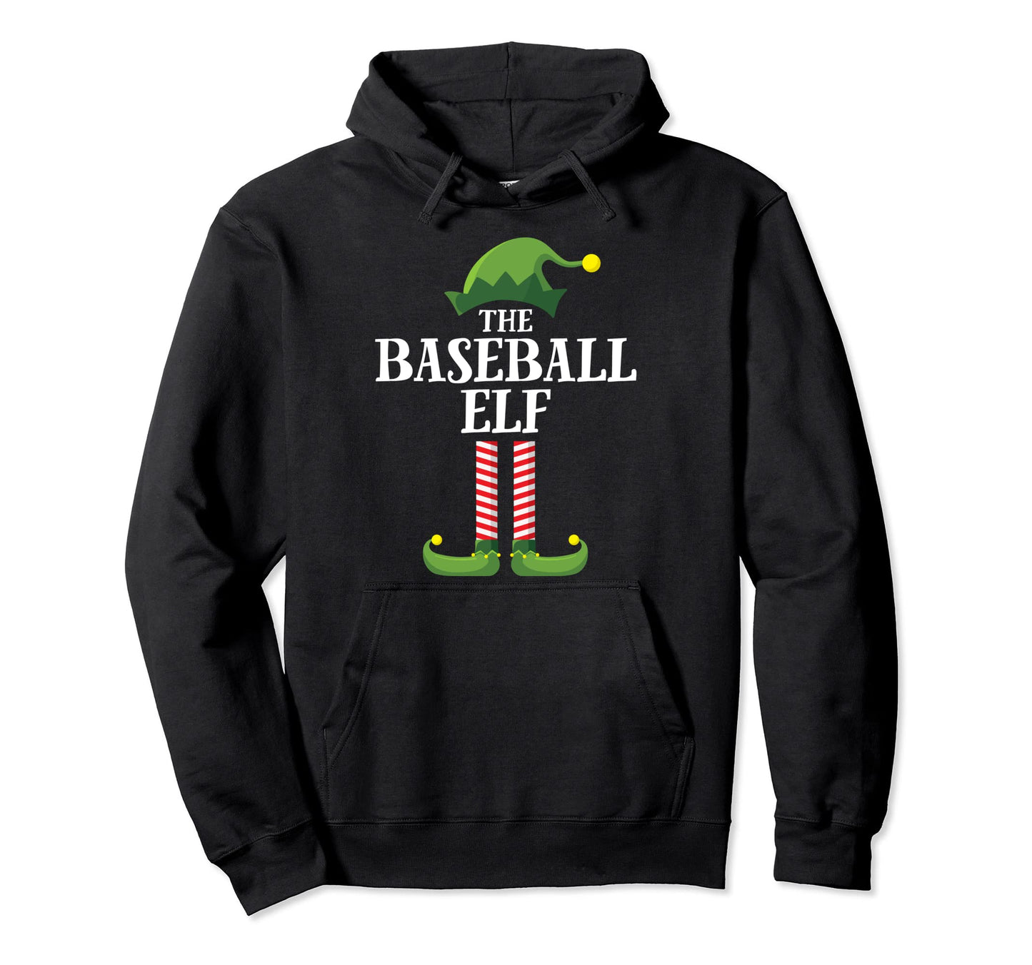 Baseball Elf Matching Family Group Party Hoodie - Aesthetic Graphic Unisex - T-Shirt, Sweatshirt, Hoodie