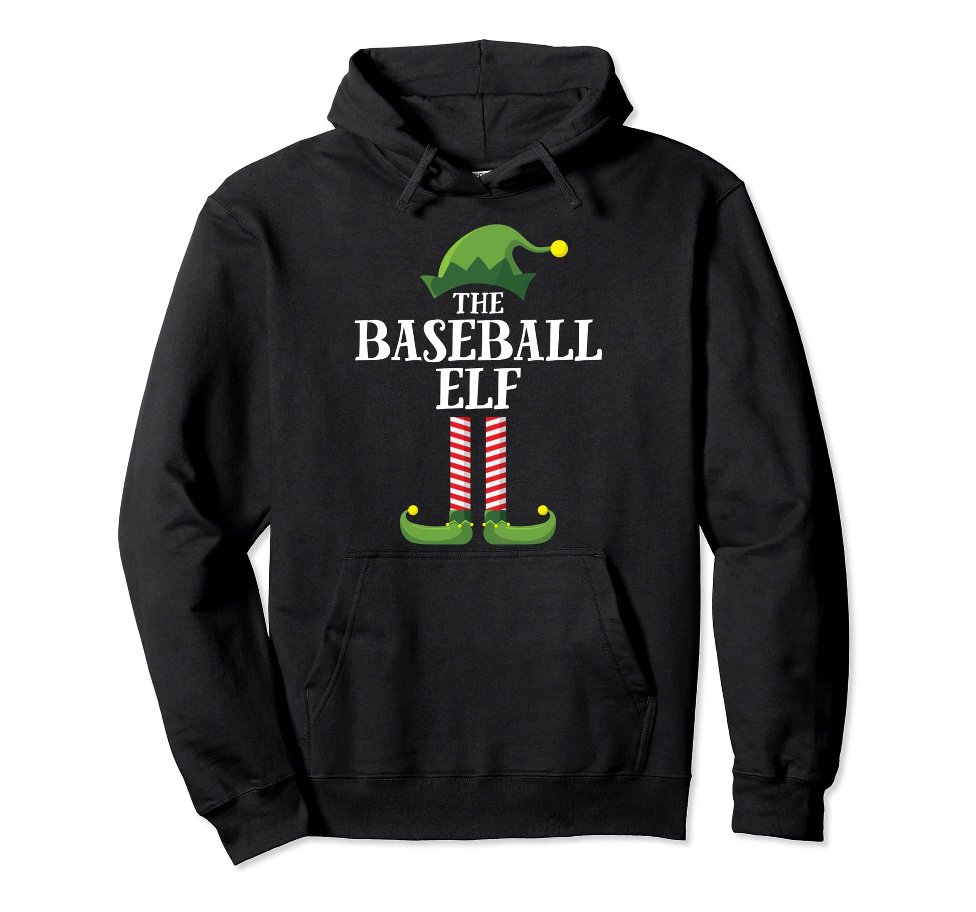 Baseball Elf Matching Family Group Party Hoodie - Aesthetic Graphic Unisex - T-Shirt, Sweatshirt, Hoodie
