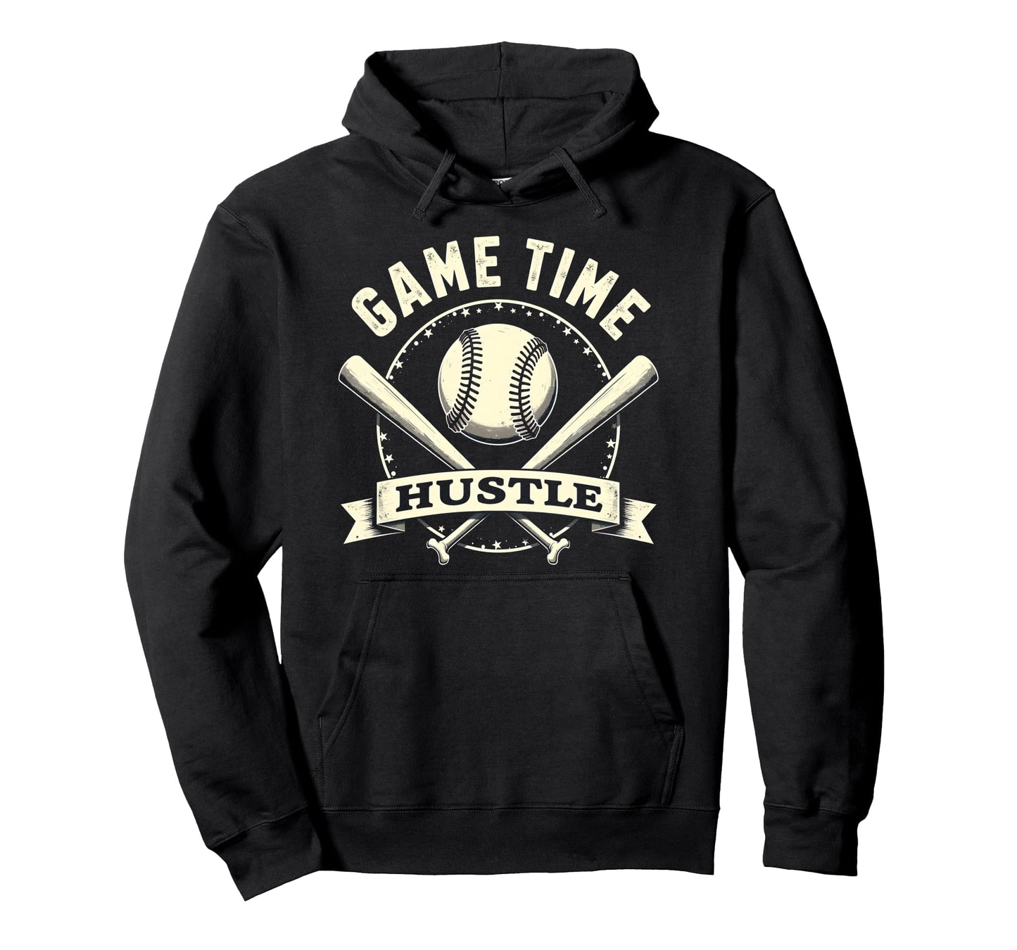 Game Time Hustle Baseball Game Day Hoodie - Fun Novelty Design Unisex - T-Shirt, Sweatshirt, Hoodie