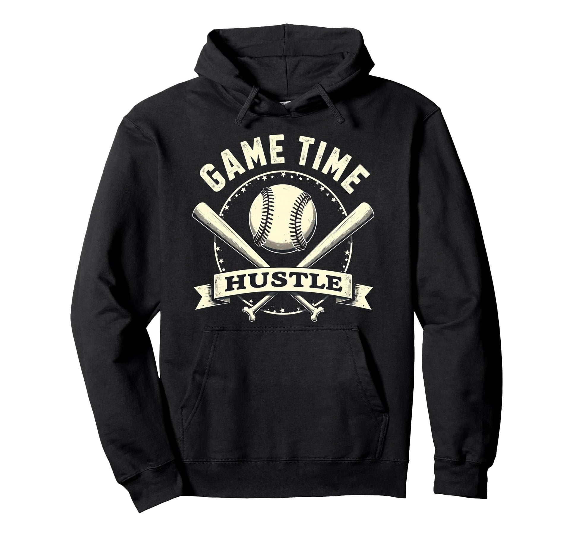 Game Time Hustle Baseball Game Day Hoodie - Fun Novelty Design Unisex - T-Shirt, Sweatshirt, Hoodie