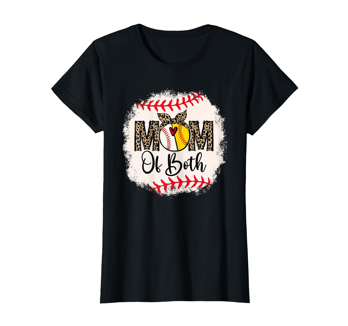 Ball Mom Both Baseball Softball Mothers T-Shirt - Graphic Print Unisex - T-Shirt, Sweatshirt, Hoodie