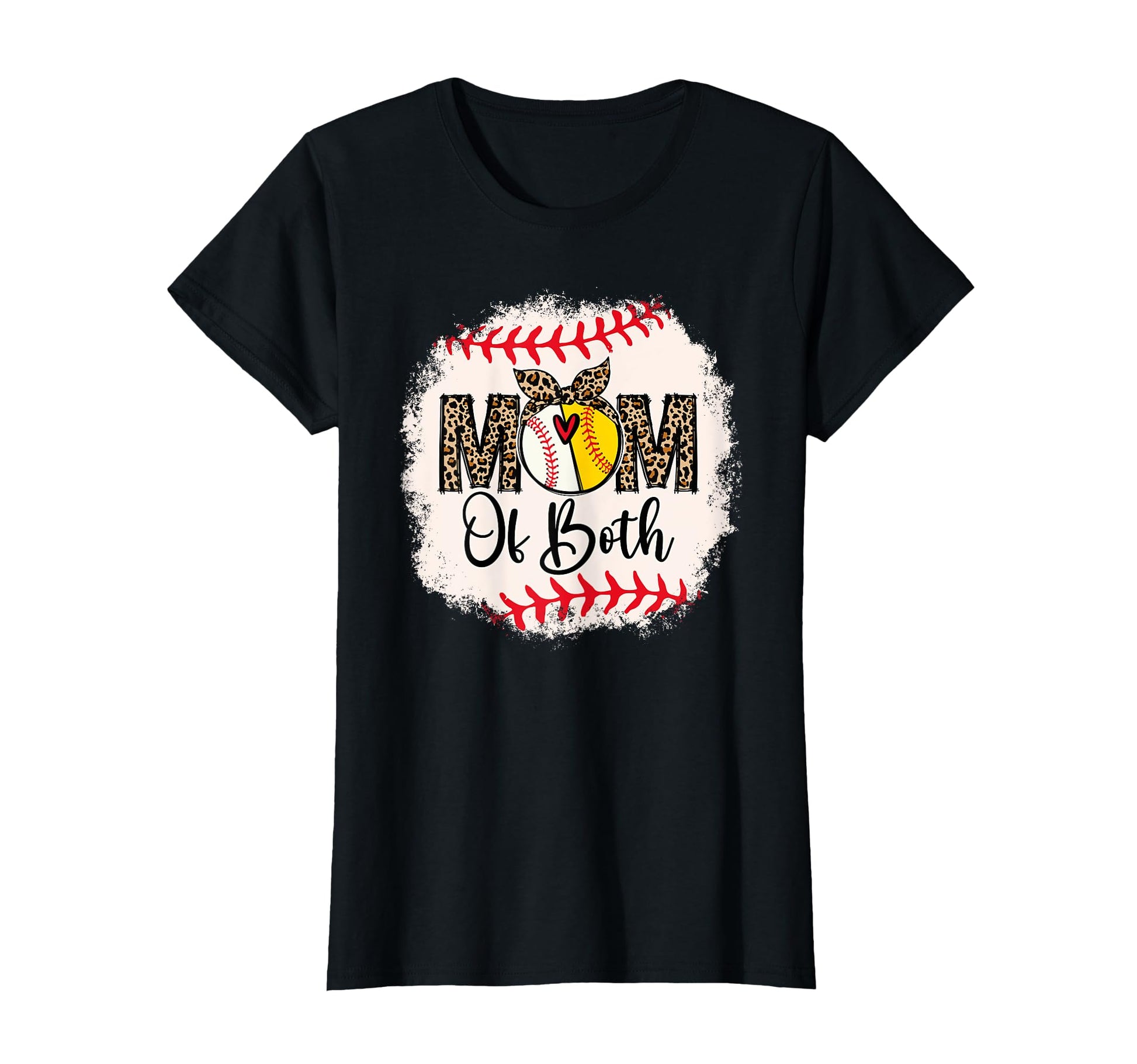 Ball Mom Both Baseball Softball Mothers T-Shirt - Graphic Print Unisex - T-Shirt, Sweatshirt, Hoodie