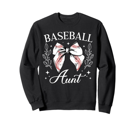 Baseball Aunt Baseball Player Aunt Sweatshirt - Trendy Graphic Unisex - T-Shirt, Sweatshirt, Hoodie