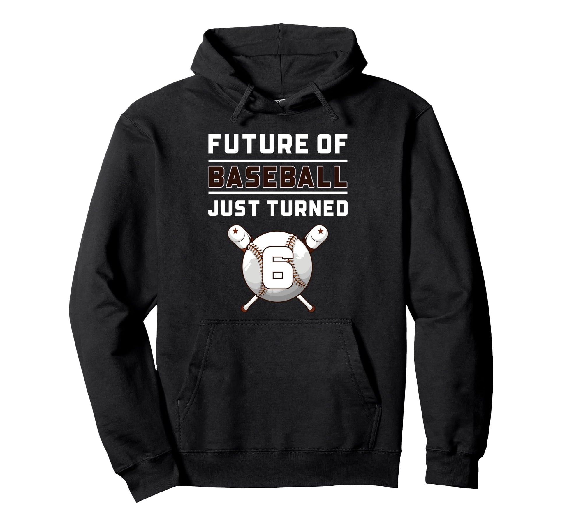 6 Year Old Baseball Birthday Hoodie - Custom Art Print Unisex - T-Shirt, Sweatshirt, Hoodie