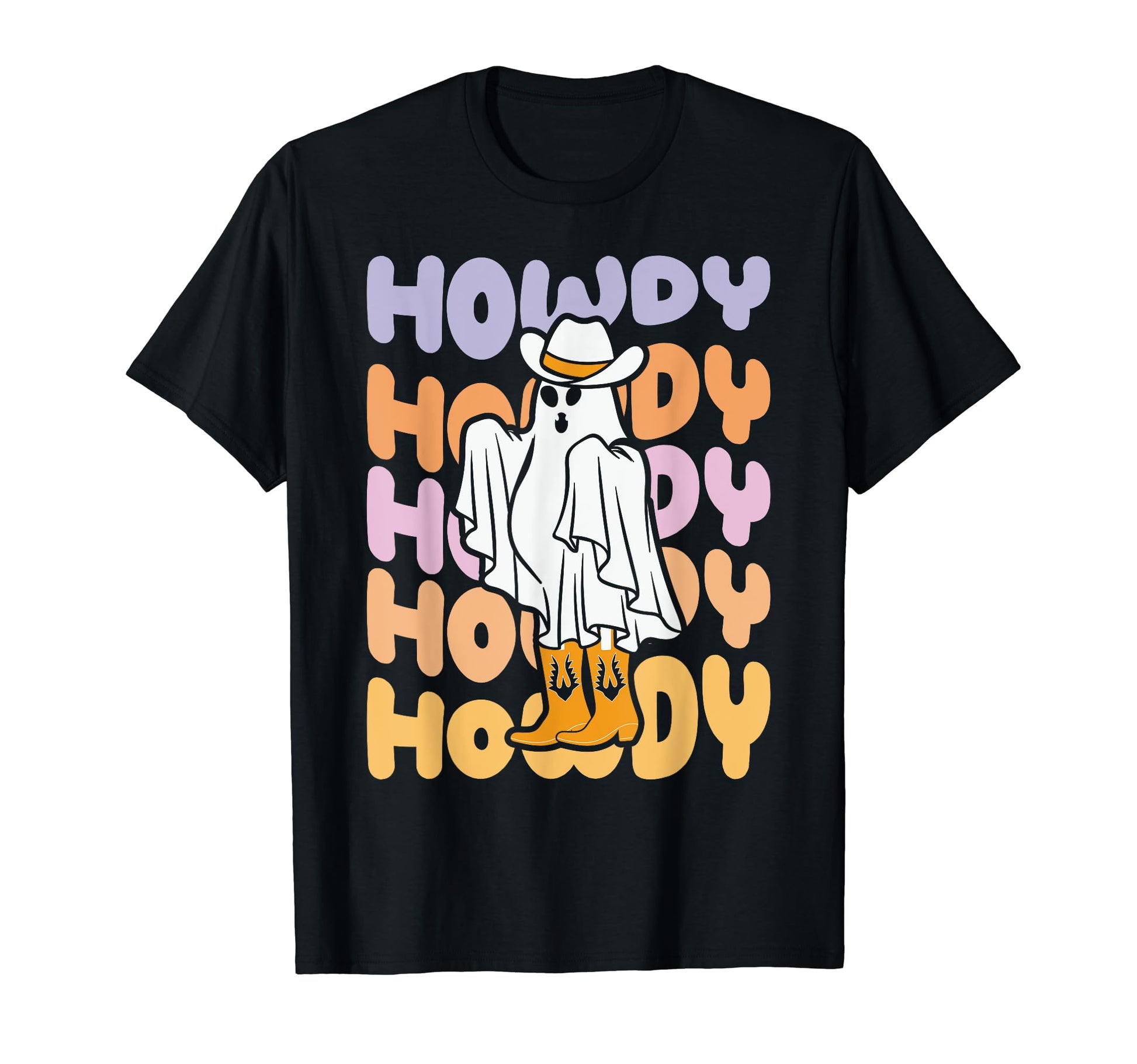 Howdy Western Halloween Ghost T-Shirt - Casual Everyday Wear for Adults - T-Shirt, Sweatshirt, Hoodie