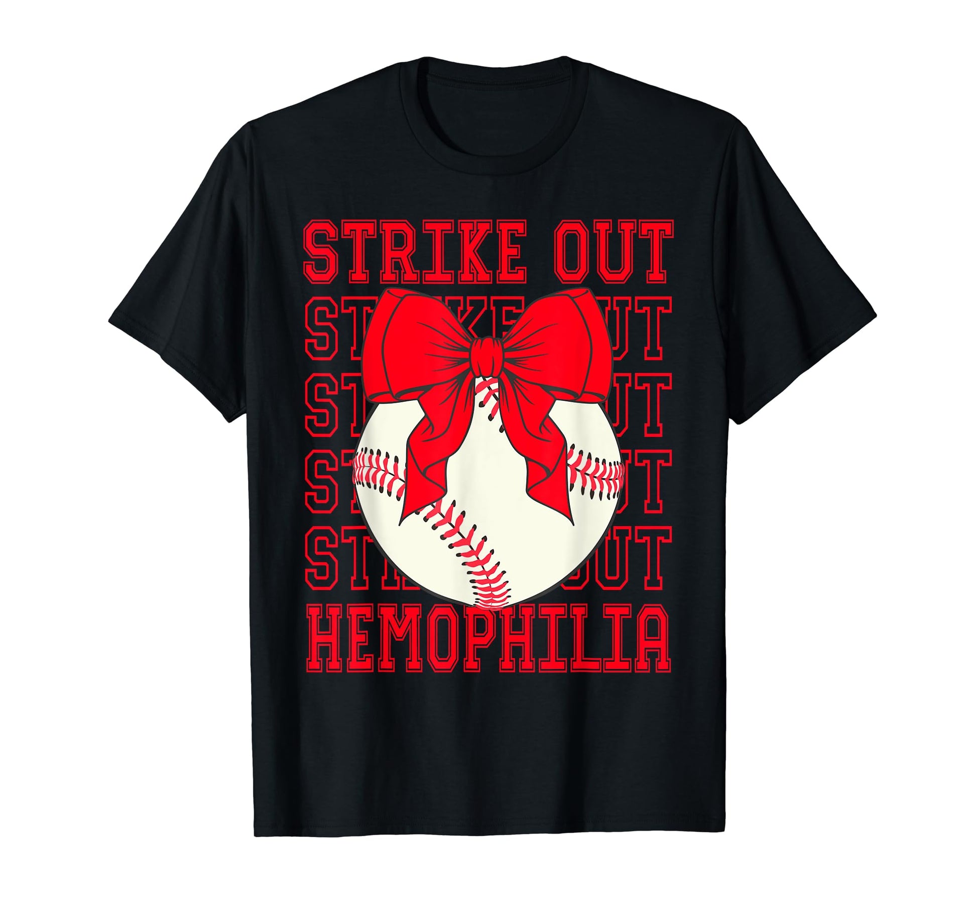 Hemophilia Awareness Red Coquette T-Shirt - Graphic Print for Adults - T-Shirt, Sweatshirt, Hoodie