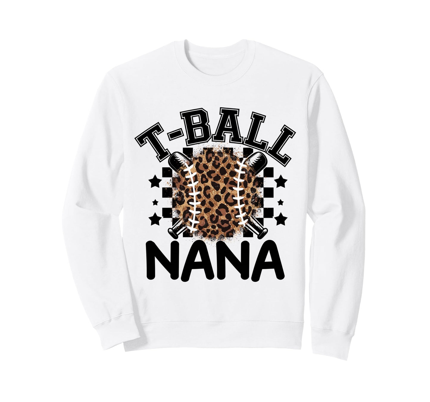 T Ball Teeball Nana Leopard Sweatshirt - Streetwear Style for Adults - T-Shirt, Sweatshirt, Hoodie