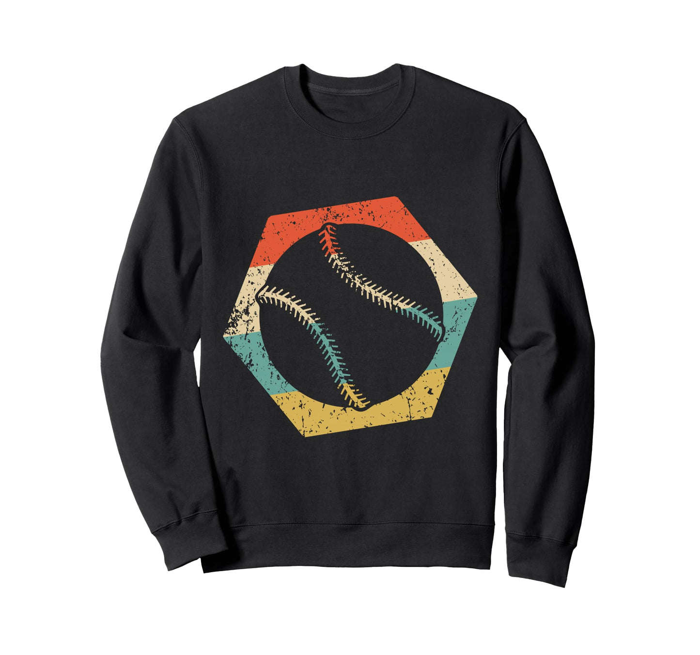Baseball Softball Distressed Sweatshirt - Fun Novelty Design Unisex - T-Shirt, Sweatshirt, Hoodie