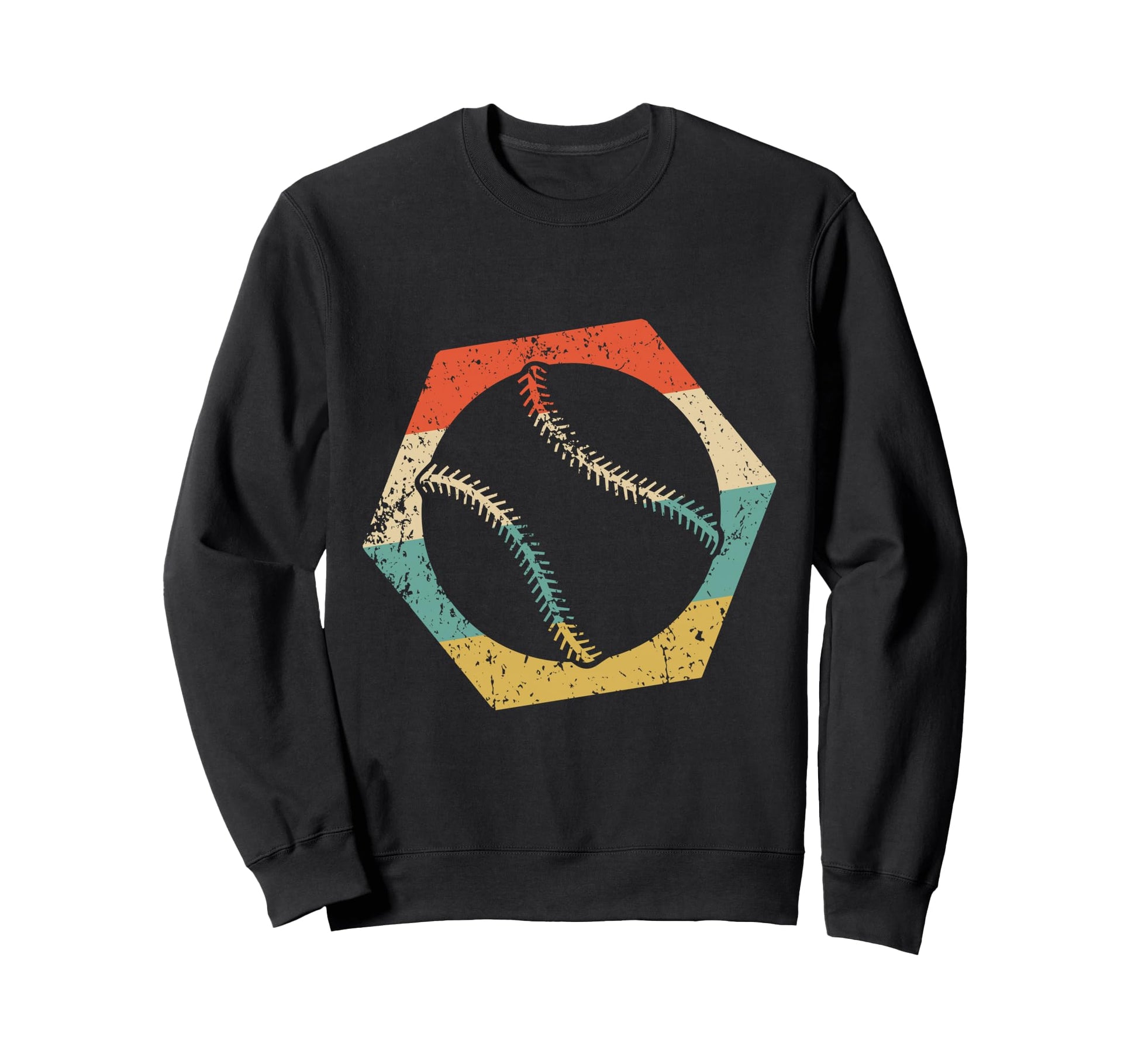 Baseball Softball Distressed Sweatshirt - Fun Novelty Design Unisex - T-Shirt, Sweatshirt, Hoodie
