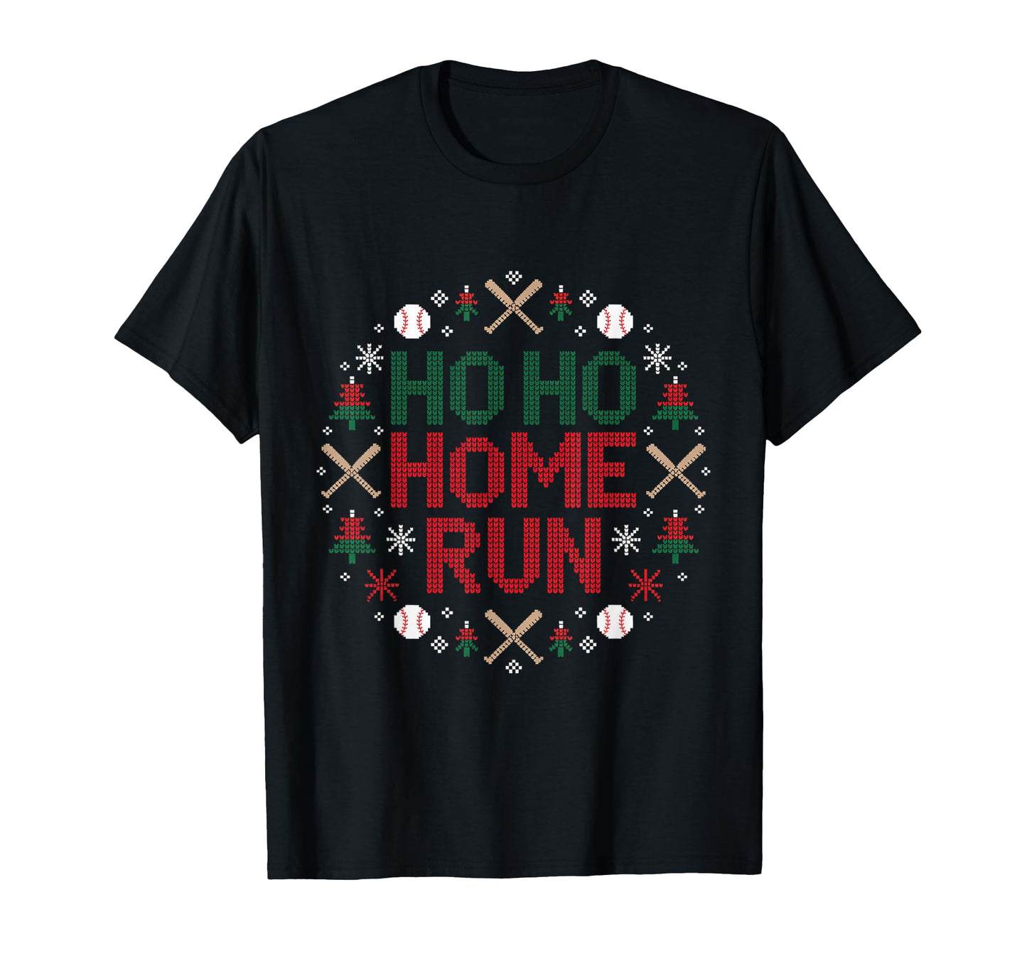 Ho Ho Home Run Baseball T-Shirt - Casual Everyday Wear Men Women - T-Shirt, Sweatshirt, Hoodie
