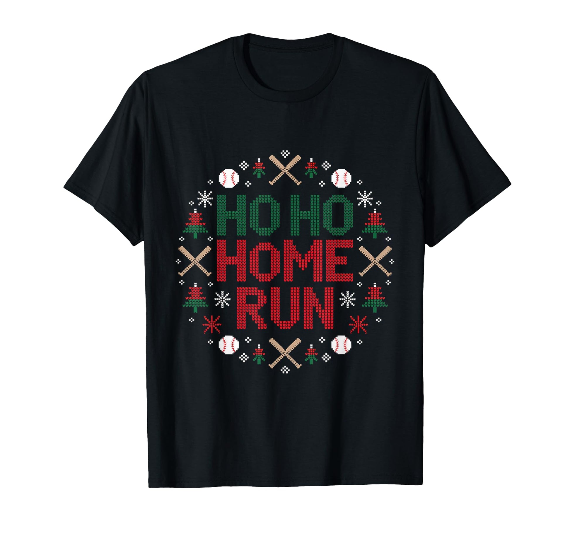 Ho Ho Home Run Baseball T-Shirt - Casual Everyday Wear Men Women - T-Shirt, Sweatshirt, Hoodie