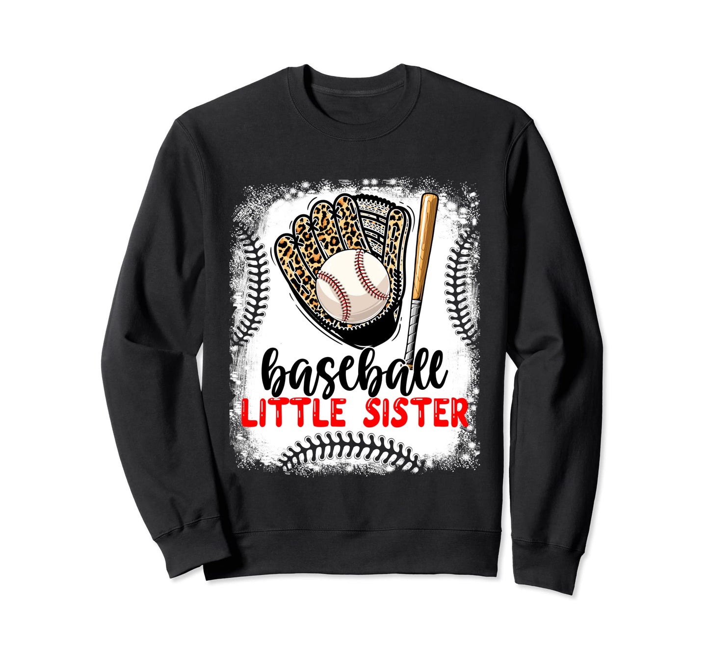 Leopard Baseball Little Sister From Sweatshirt - Graphic Print Men Women - T-Shirt, Sweatshirt, Hoodie