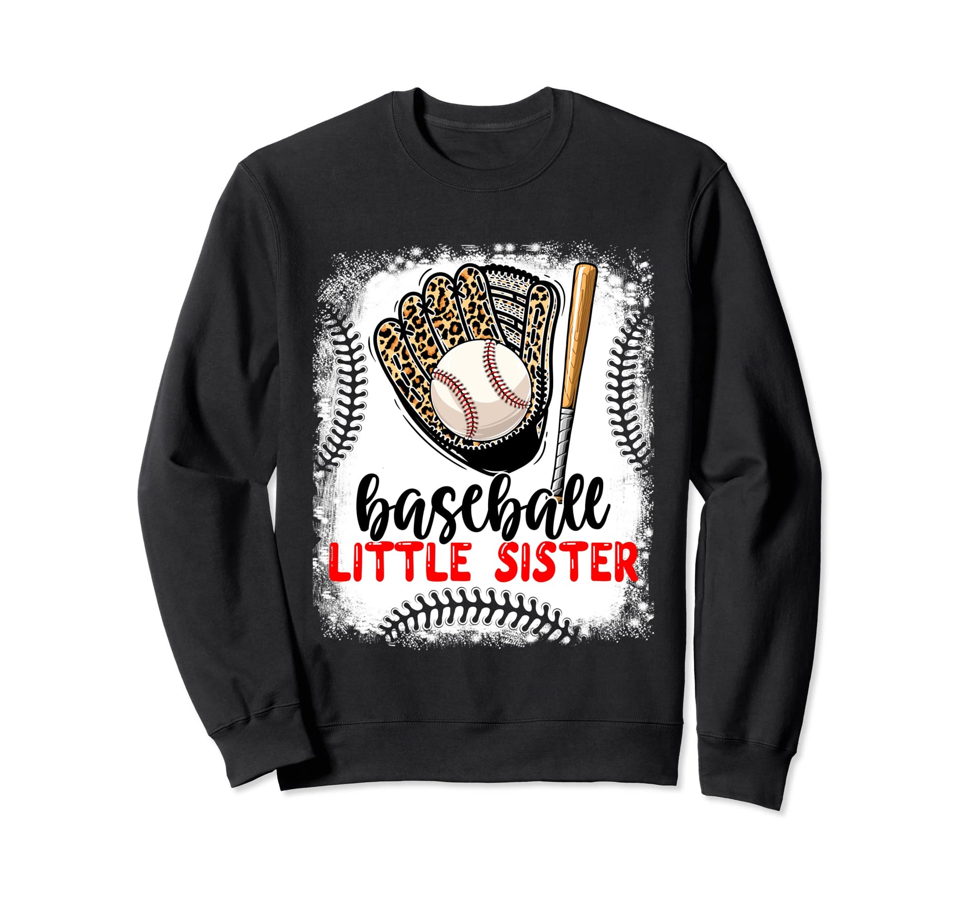 Leopard Baseball Little Sister From Sweatshirt - Graphic Print Men Women - T-Shirt, Sweatshirt, Hoodie