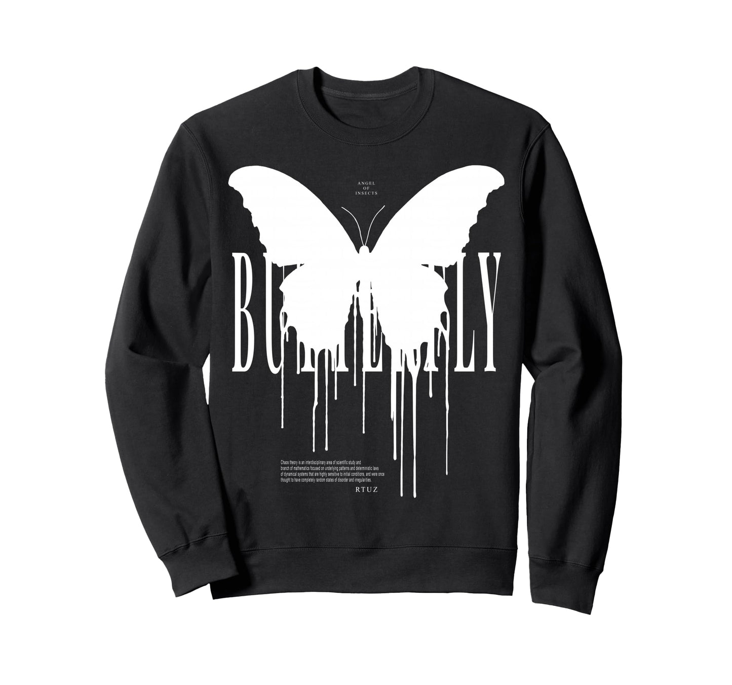 Y2K Streetwear Butterfly Sweatshirt - Casual Everyday Wear Men Women - T-Shirt, Sweatshirt, Hoodie