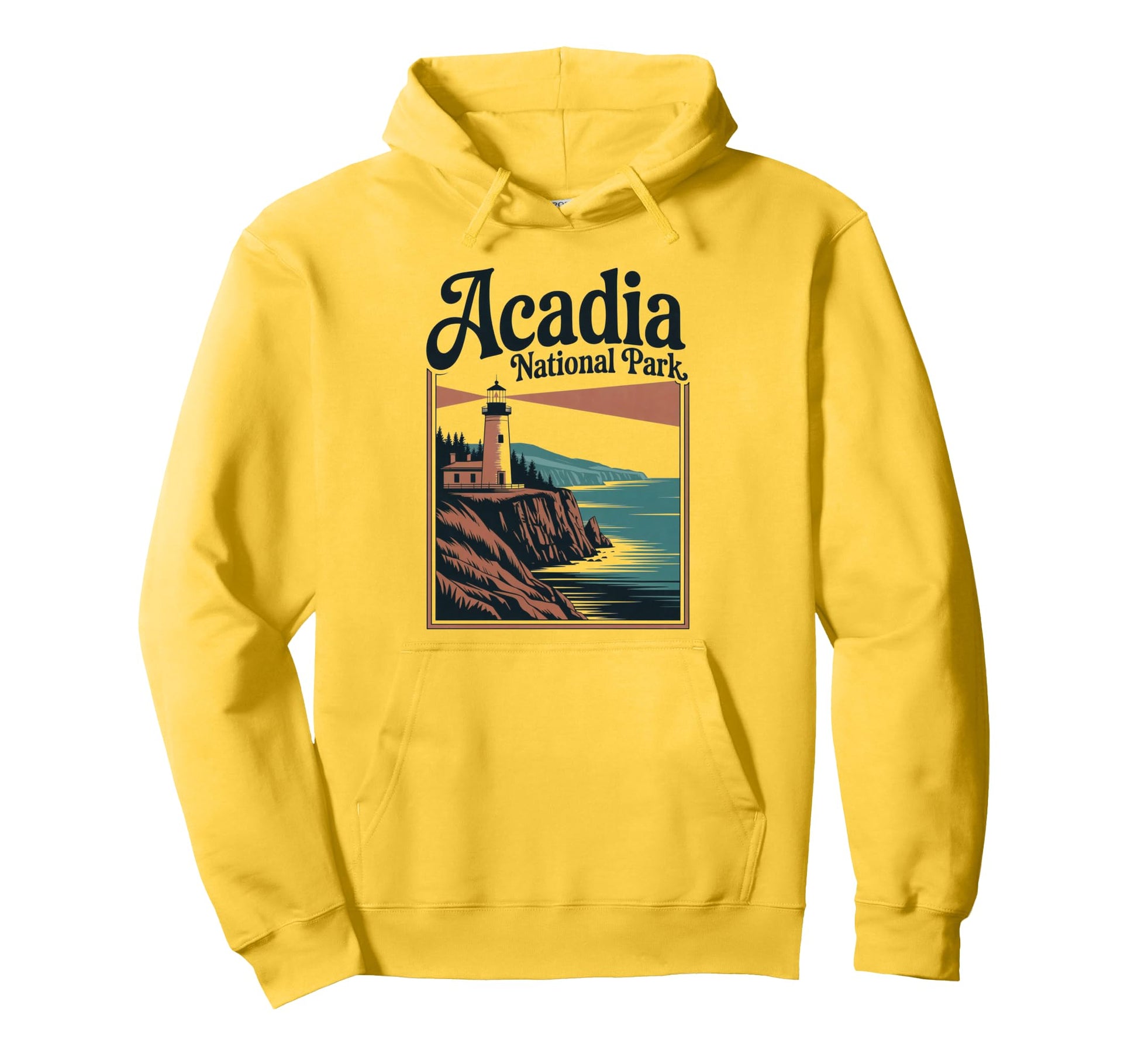 Acadia National Park Outdoor Hiking Hoodie - Minimalist Print for Adults - T-Shirt, Sweatshirt, Hoodie