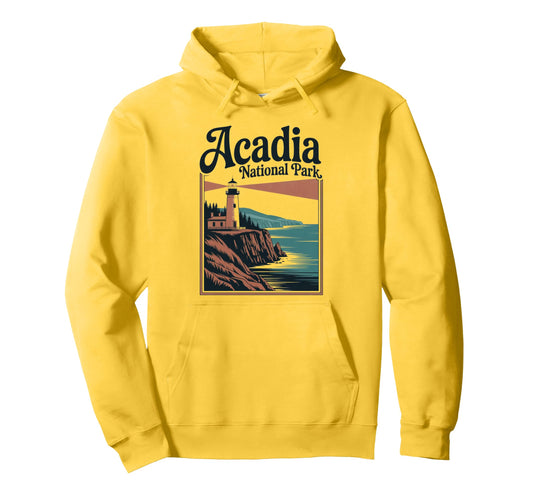 Acadia National Park Outdoor Hiking Hoodie - Minimalist Print for Adults - T-Shirt, Sweatshirt, Hoodie