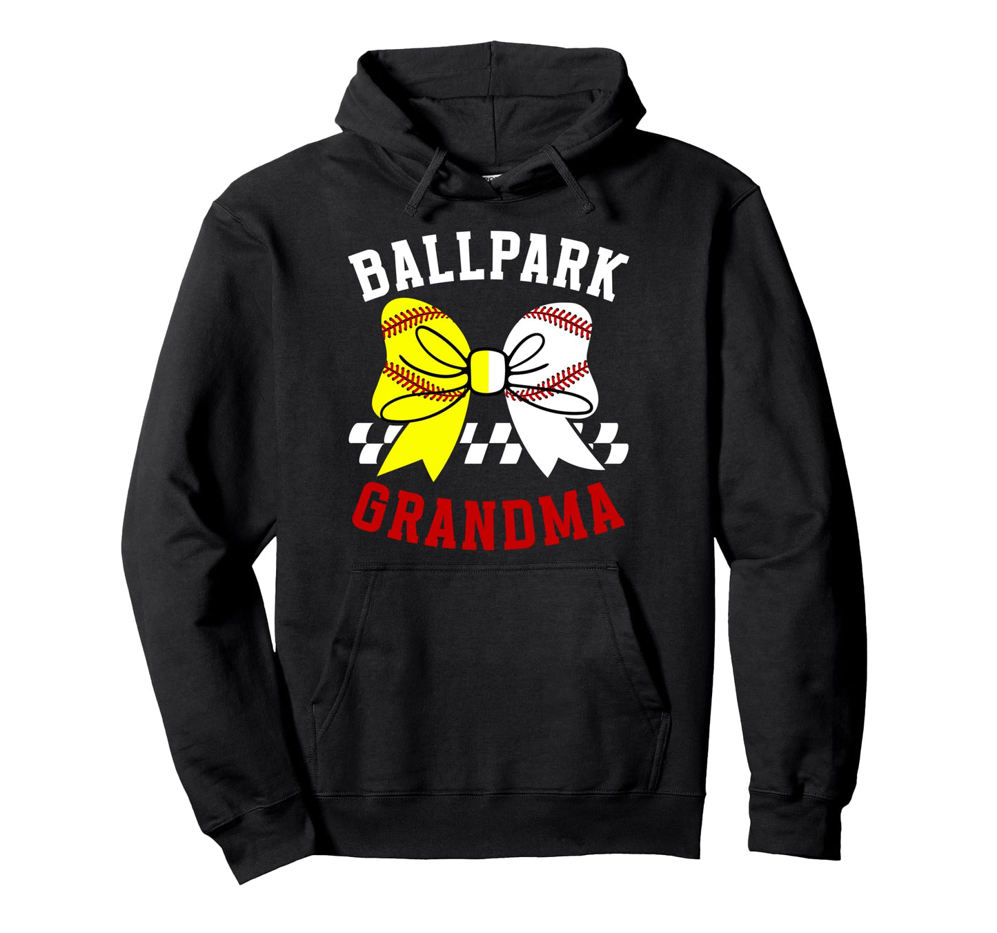 Ballpark Grandma Softball Hoodie - Casual Everyday Wear for Adults - T-Shirt, Sweatshirt, Hoodie
