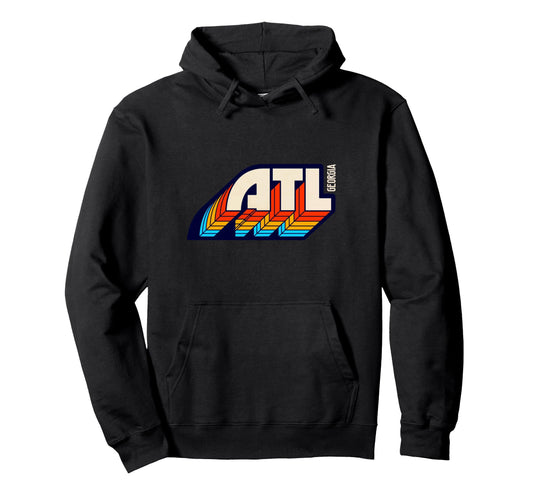 Atlanta Georgia Atl 1970S 1980S Hoodie - Casual Everyday Wear Men Women - T-Shirt, Sweatshirt, Hoodie