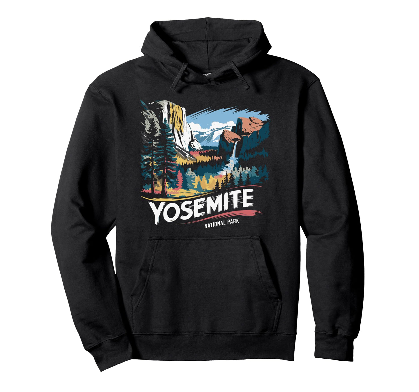 Yosemite Falls California National Park Hoodie - Trendy Graphic for Adults - T-Shirt, Sweatshirt, Hoodie