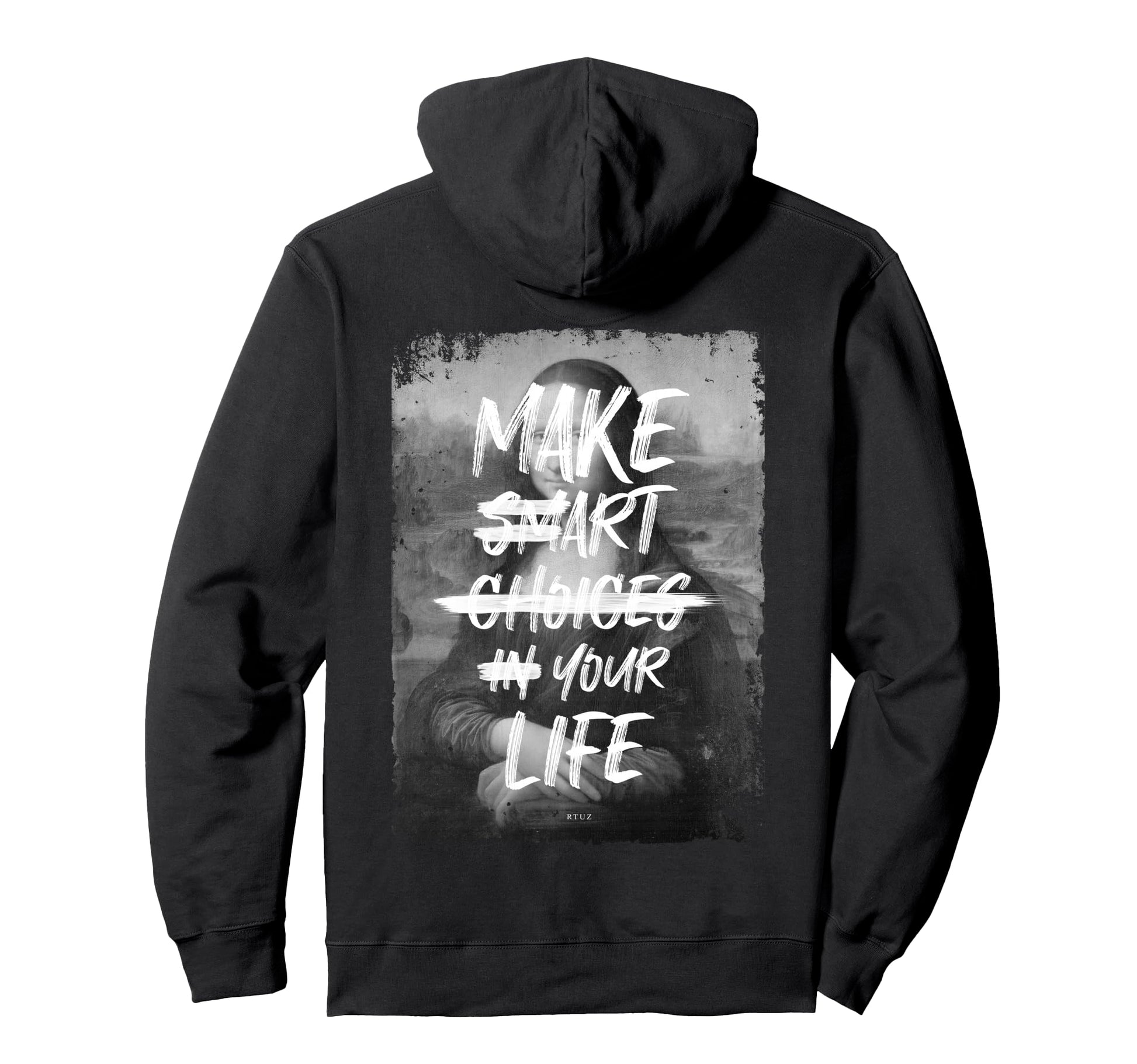 Mona Lisa Art Y2K Back Streetwear Hoodie - Minimalist Print Men Women - T-Shirt, Sweatshirt, Hoodie