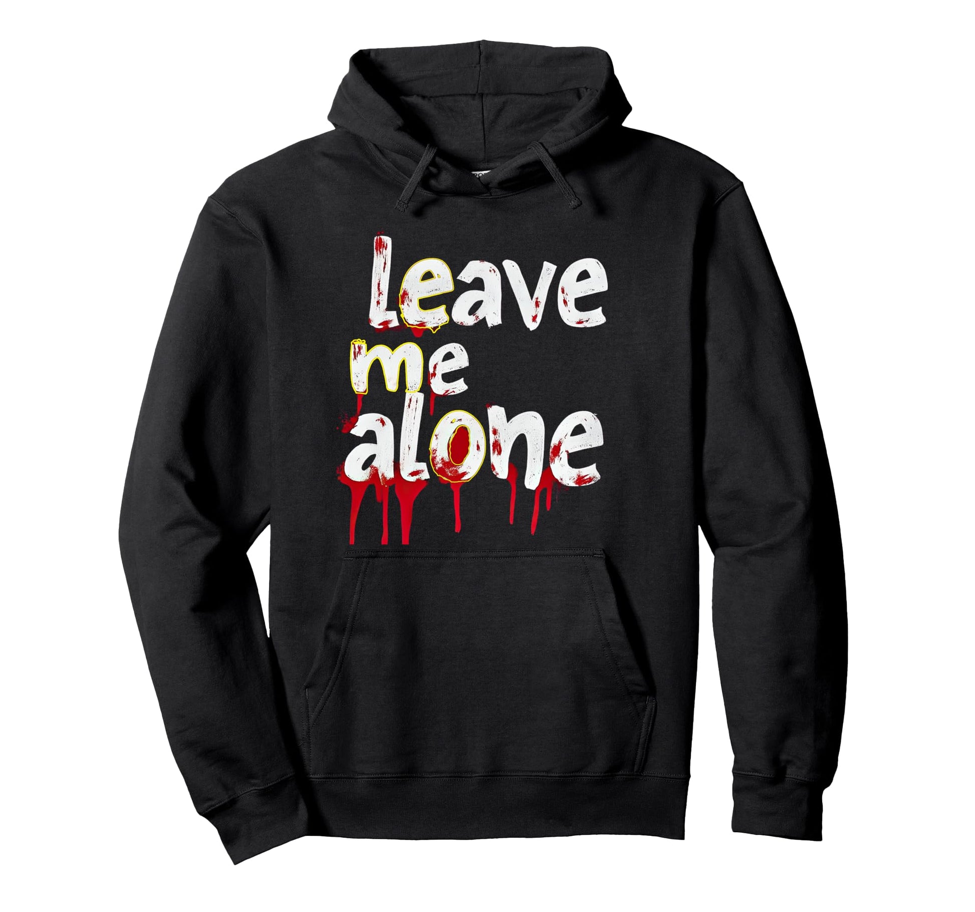 Leave Me Alone Y2K Emo Aesthetic Gothic Hoodie - Graphic Print Men Women - T-Shirt, Sweatshirt, Hoodie