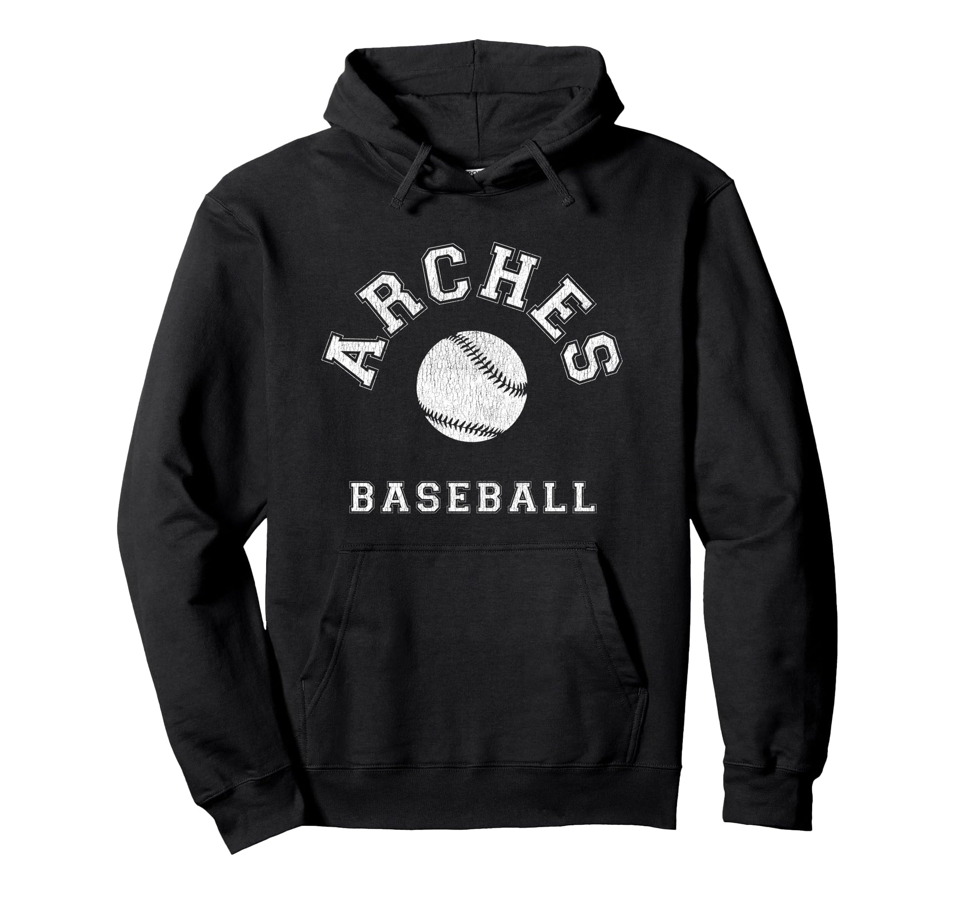 Arches Baseball Distressed Hoodie - Graphic Print Men Women - T-Shirt, Sweatshirt, Hoodie