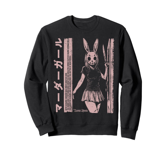 Anime Horror Bunny Aesthetic Soft Sweatshirt - Unique Graphic Men Women - T-Shirt, Sweatshirt, Hoodie
