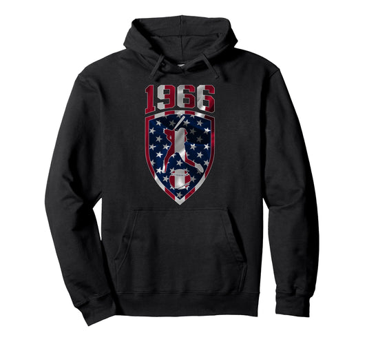 1966 Baseball 60Th Birthday Hoodie - Trendy Graphic for Adults - T-Shirt, Sweatshirt, Hoodie