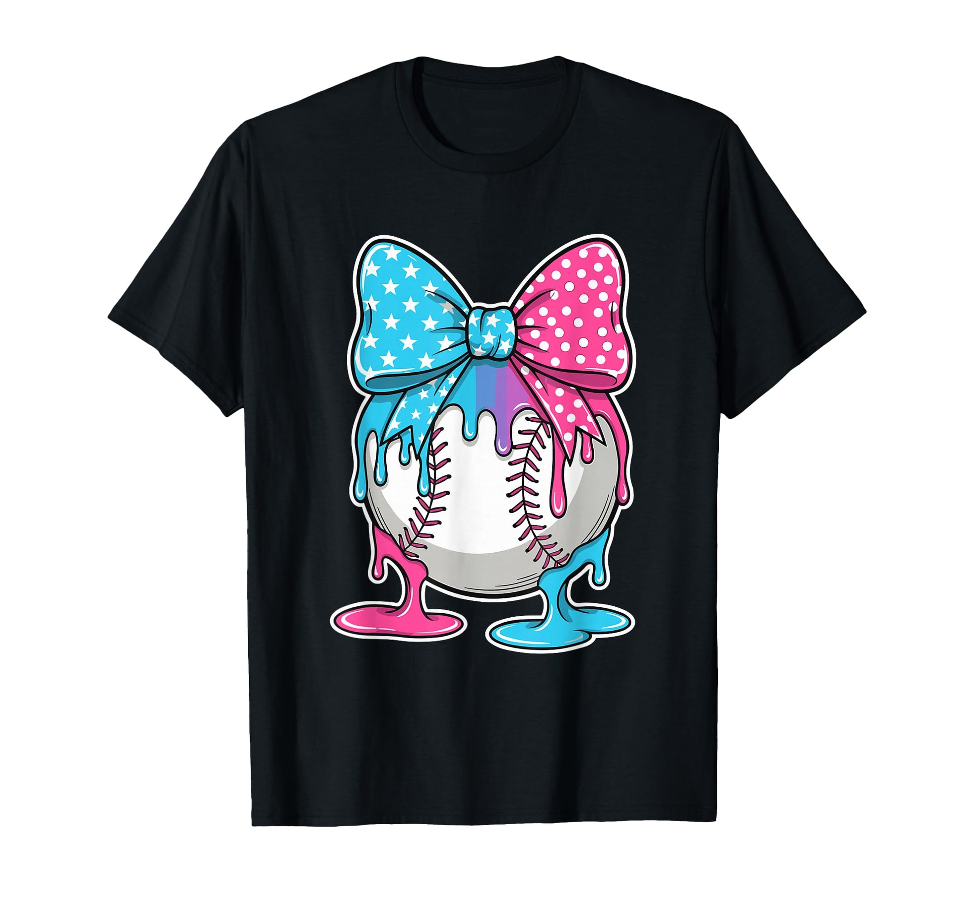 Dripping Baseball Coquette Bow Soccer T-Shirt - Unique Graphic Men Women - T-Shirt, Sweatshirt, Hoodie