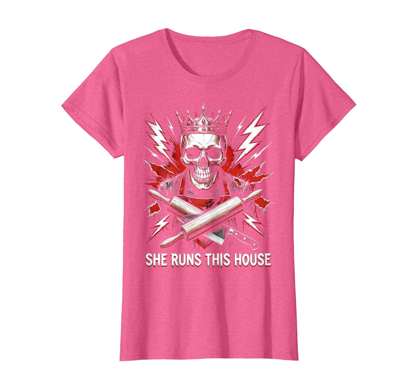 She Runs This House Funny Wife T-Shirt - Aesthetic Graphic Unisex - T-Shirt, Sweatshirt, Hoodie