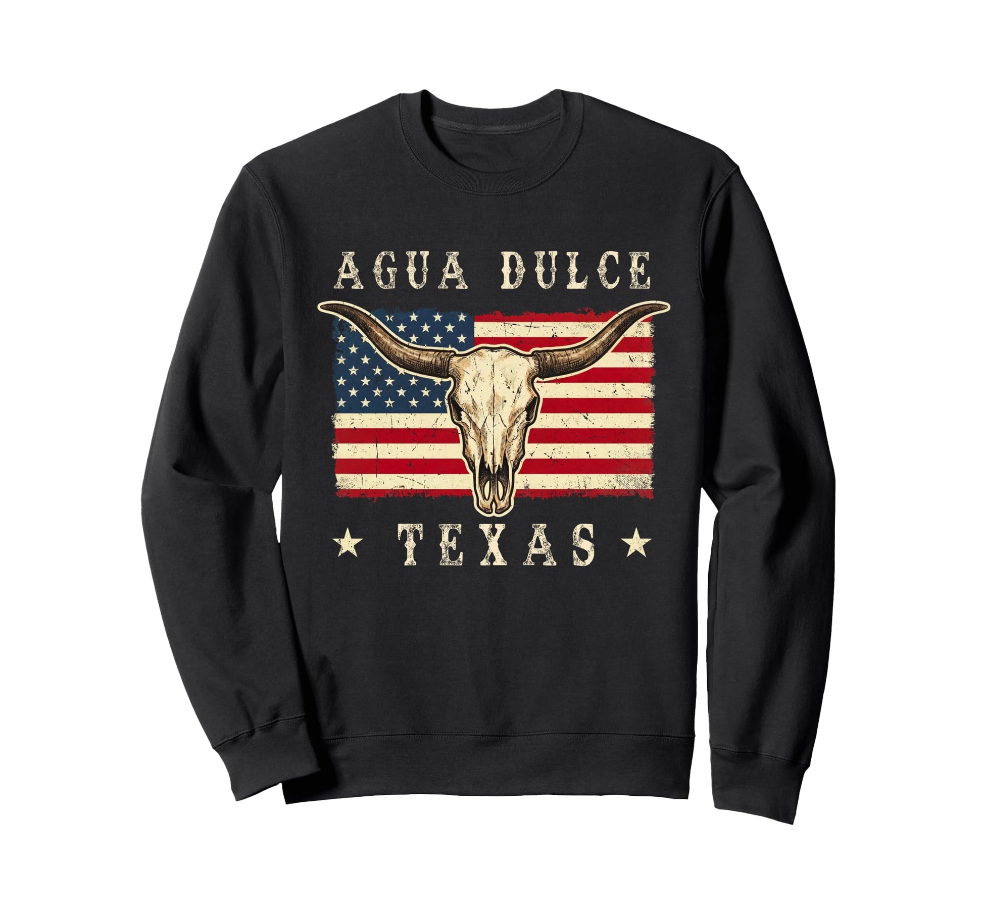 Agua Dulce Texas Western Patriotic Sweatshirt - Trendy Graphic Men Women - T-Shirt, Sweatshirt, Hoodie