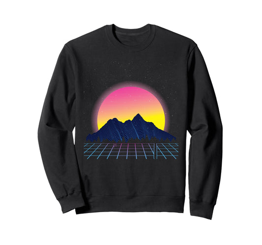 Aesthetic Synthwave Retrowave Sweatshirt - Streetwear Style for Adults - T-Shirt, Sweatshirt, Hoodie